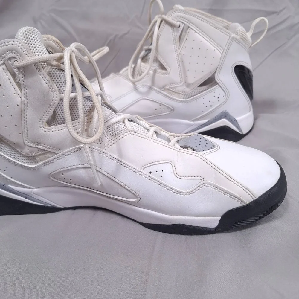 Nike Jordan True Flight Sz 13 High Top‎ Basketball Shoes White Cement Sneakers